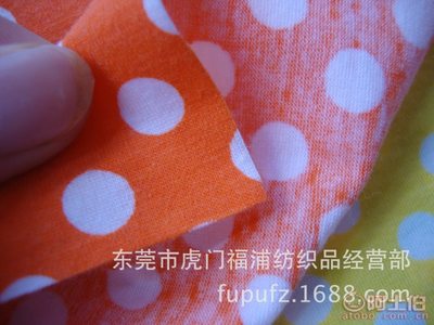 F003針織汗布 彈力圓點(diǎn)印花引領(lǐng)潮流，熒光色系點(diǎn)亮?xí)r尚